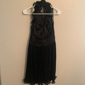 Open back black dress